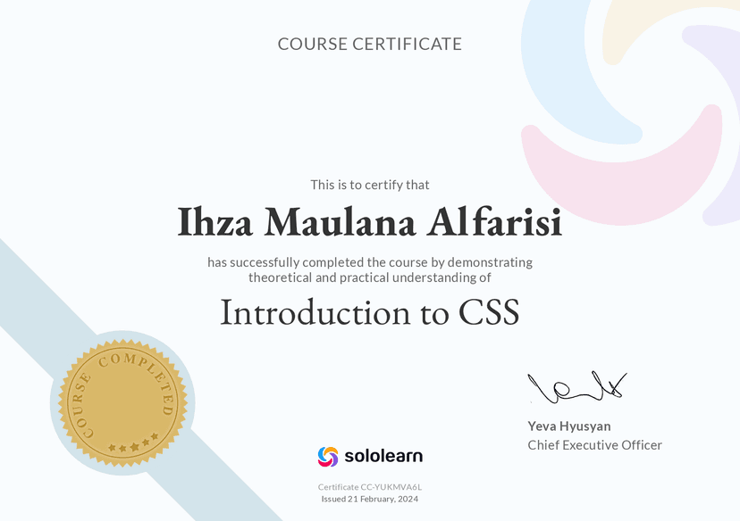 Certificate Introduction CSS