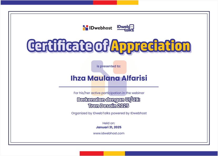 Certificate UI/UX